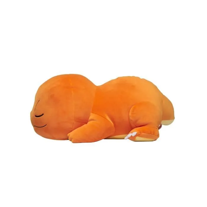 Peluche Salamèche Dort 40cm - BANDAI - Pokémon - Doudou ou Oreiller pour Enfant de 2 ans et plus-2