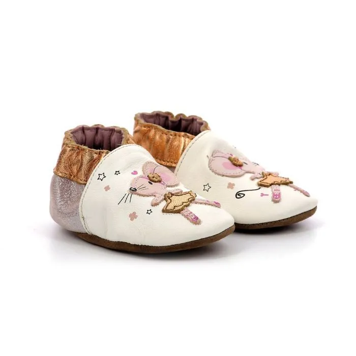 ROBEEZ Chaussons Dancing Mouse blanc-1