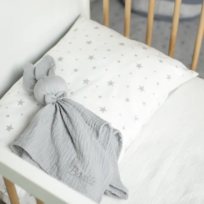 Taie d'oreiller bébé - SEVIRA KIDS - Stella - Coton réversible - 50x70 cm - Étoiles élégantes-1