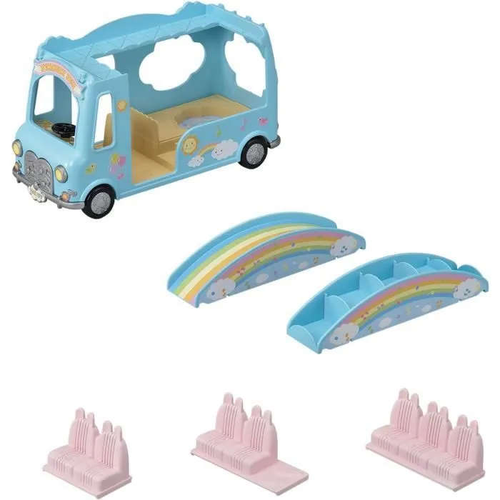 Bus Arc-en-Ciel - SYLVANIAN FAMILIES - Mixte - A partir de 3 ans - Crèche et école-1