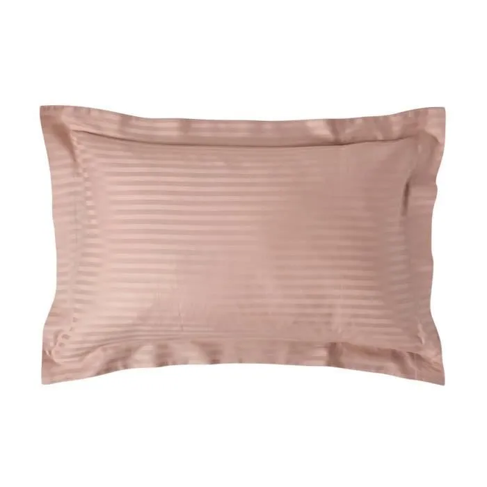 Taie d'oreiller - Coton - 50 x 75 cm - Satin de coton - Rayures - Hypoallergénique-0