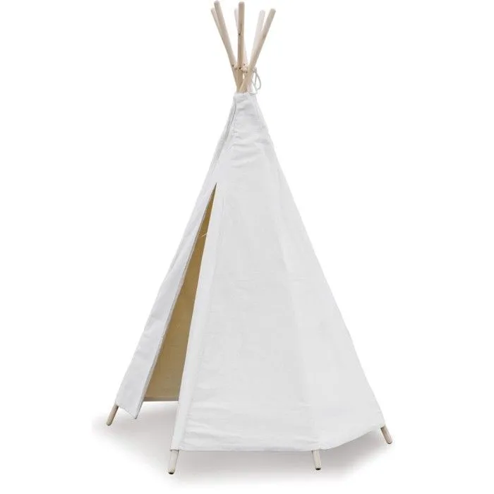 Tente tipi d'indien VILAC en toile denim écru pour enfant à monter soi-même-1