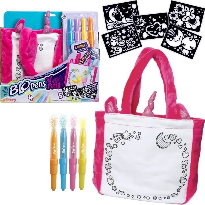 Blopens - LANSAY - Styl'bag - 5 pochoirs - 1 sac licorne - Dès 6 ans-3