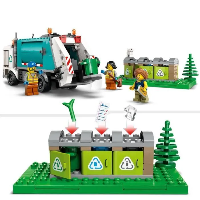 LEGO® City 60386 Le Camion de Recyclage, Jouet Camion-Poubelle, Jeu Éducatif Enfants 5 Ans-3