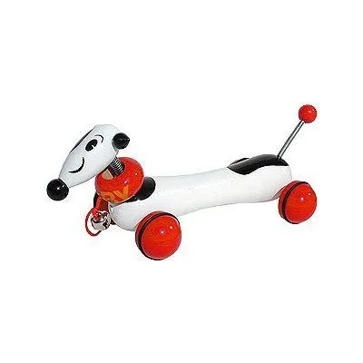 Jouet à tirer - VILAC - Toby le chien - Mixte - Blanc - 12 mois - Enfant - Intérieur - Bois-0