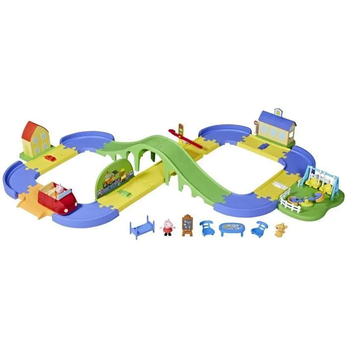 Piste de véhicules de jeu - HASBRO - PEPPA PIG le circuit en ville - Multicolore - Violet - Enfant - Mixte-2