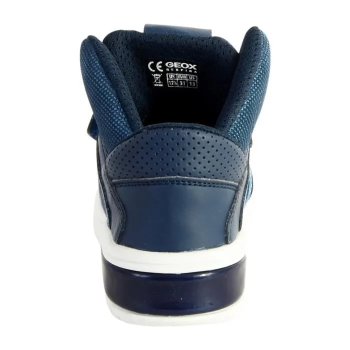 Basket Enfant - GEOX - Xled Boy - Version haute - À Scratch - Lacets plats-3