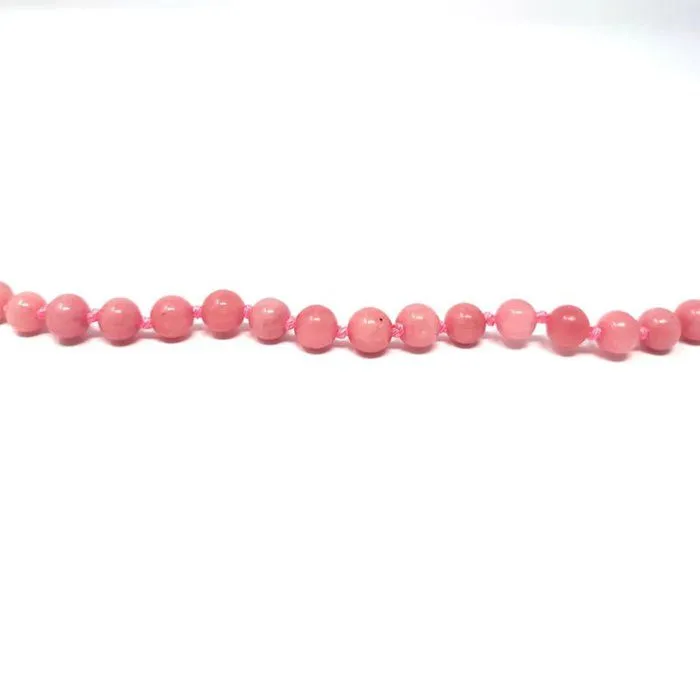 Collier pour bébé pierre naturelle - Quartz Rose-1