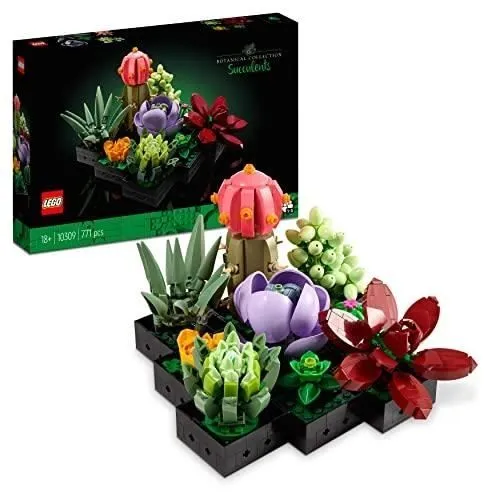 Plantes artificielles - LEGO - 10309 - 9 petites succulentes - Briques LEGO - Décoration intérieure-0