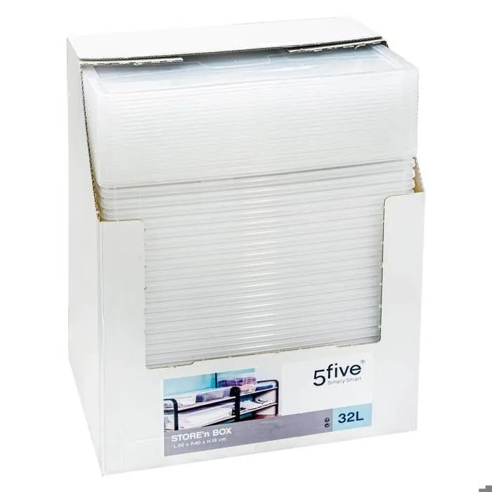 Boîte de rangement - 5five - store n box - 30L - Transparent - Polypropylène-4