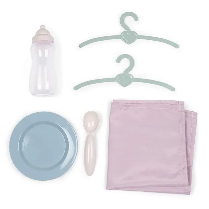 Valise Nurserie 3 en 1 - Baby Nurse - Pour Poupons jusqu'à 42cm - Beige/Rose/Blanc-1