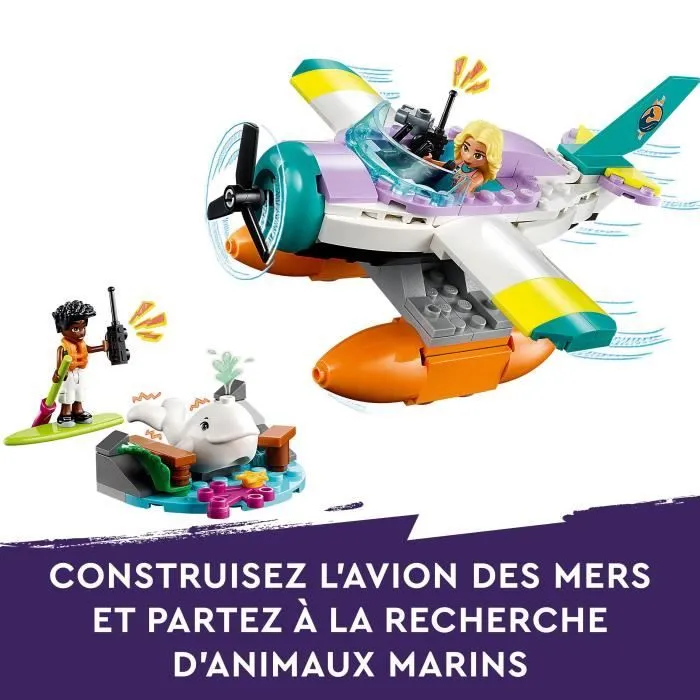 LEGO® Friends 41752 L’Hydravion de Secours en Mer, Jouet Avion avec Figurine Baleine et Mini-Poupées-3