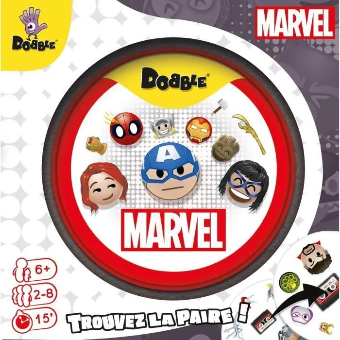 Jeu d'ambiance - ASMODEE - Dobble : Marvel Emoji (Eco Sleeve) - 6 ans - Extérieur - Mixte-1