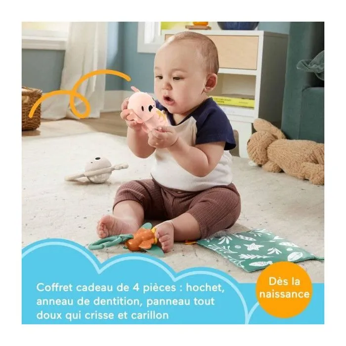 Coffret Cadeau Sensoriel - Fisher Price - Stimulate Every Senses - 4 Jouets - Sans BPA-3