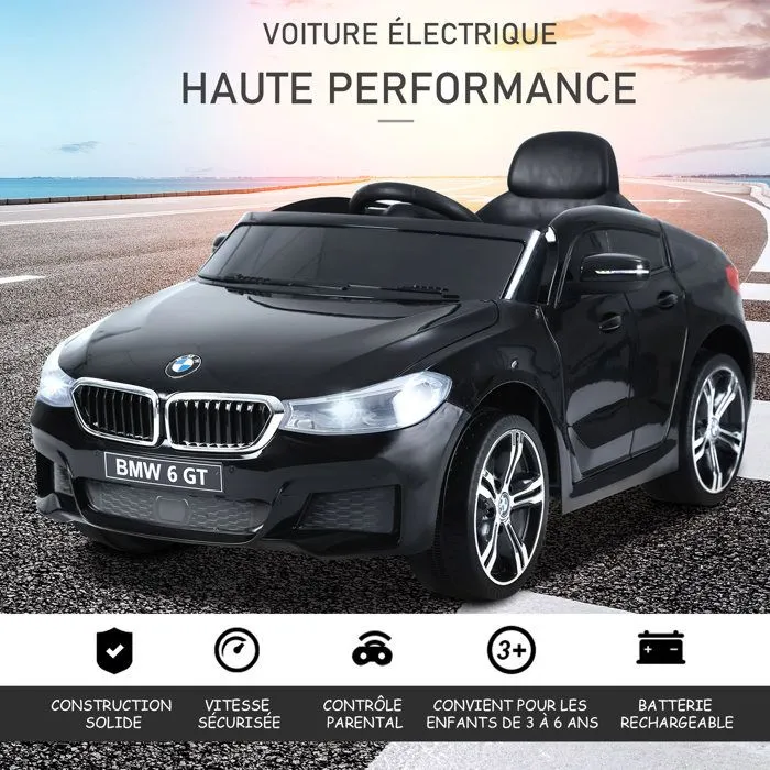Voiture électrique enfant - HOMCOM - BMW 6 GT - 4 roues - Effets sonores et lumineux-4