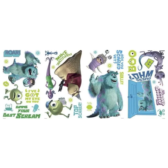 Stickers - Disney - Monstres et Compagnie - 31 stickers - Pré-découpés - Repositionnables-1
