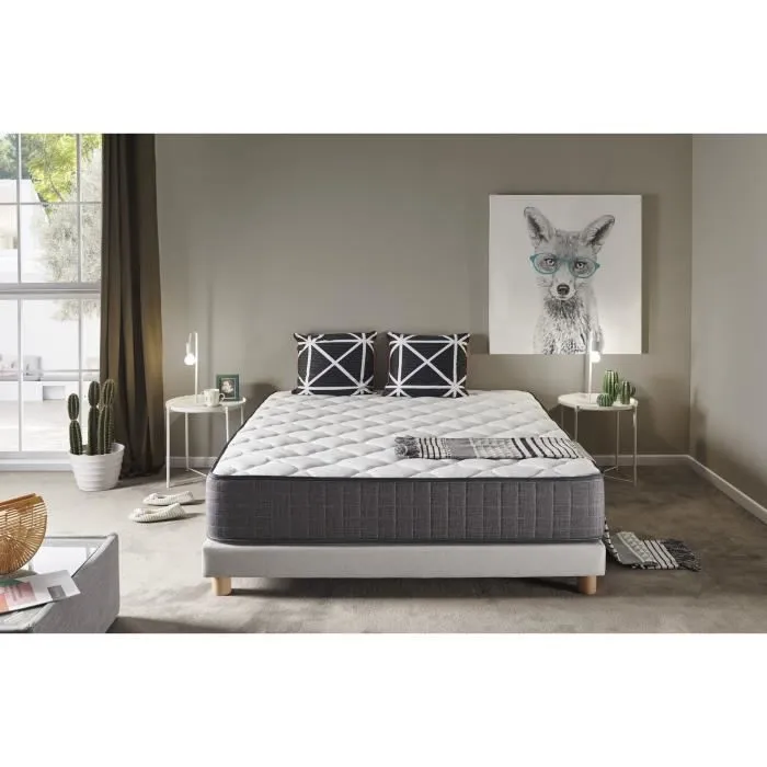 Matelas 90x190 cm en Mousse à Mémoire de Biothérapie epaisseur 30 cm +/-2 Fermeté moyenne-élevée. ECCOX-1