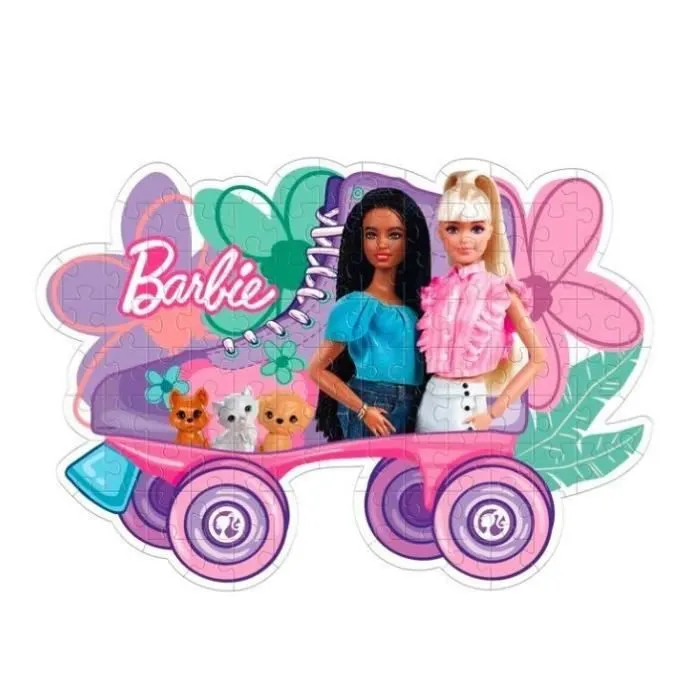 Clementoni Supercolor Barbie Shaped-104 Pièces Forme, Enfants 6 Ans, Puzzle Dessin Animé-Fabriqué en Italie, 27164,-2
