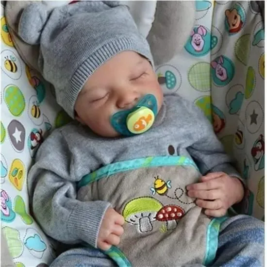 Poupée Reborn - Levi - Reborn Doll - Silicone - 49 cm - Garçon-0