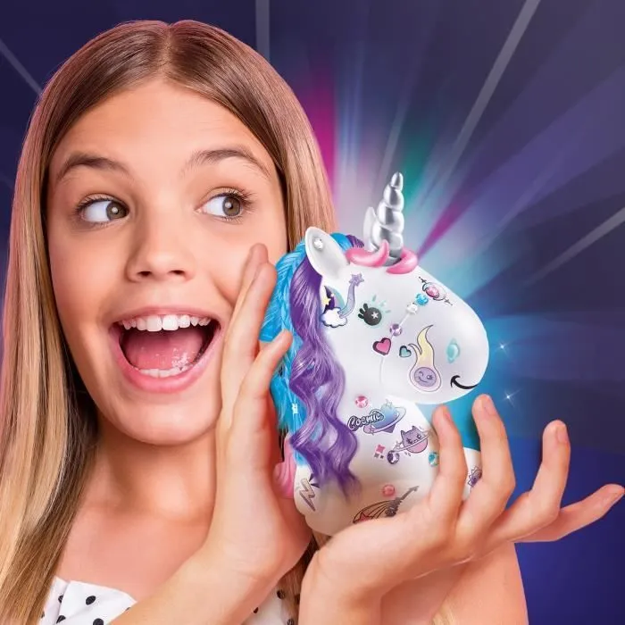 Figurine à décorer - Canal Toys - Licorne Cosmique DIY Lumineuse - Édition Collector - Stickers et Strass inclus-3