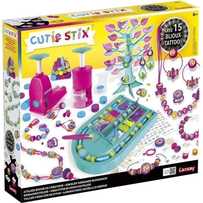 Cutie Stix - Atelier Bijoux De Créateur - Activités Artistiques - Création de Bijoux - Dès 6 ans - Lansay-0