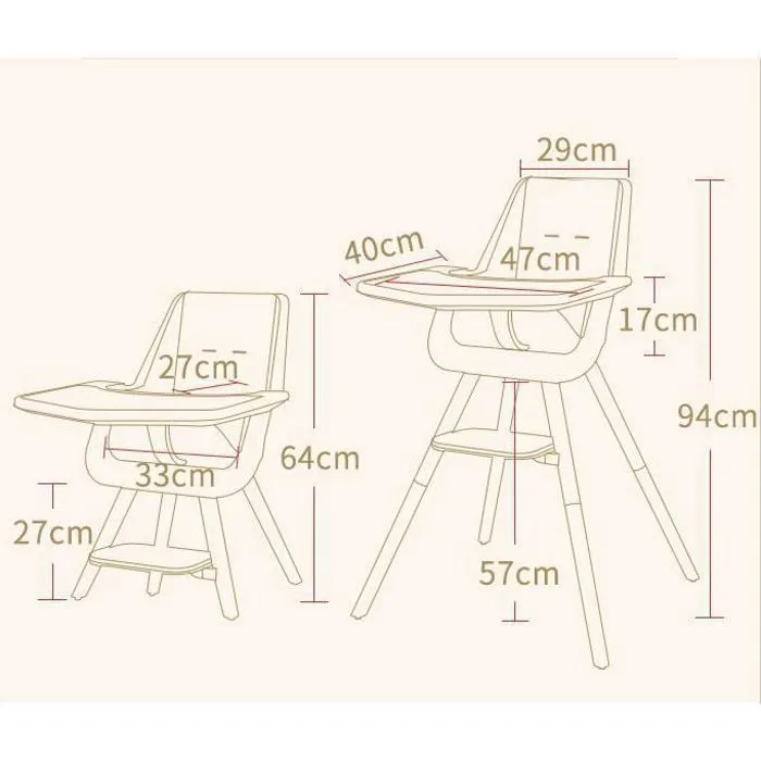 Chaise haute en bois évolutive StarWood naturel / beige-1