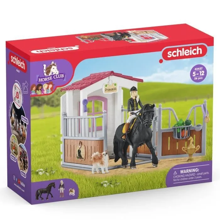 Box avec Tori et Princess, Extension pour écurie schleich avec 26 éléments inclus dont 1 cheval schleich, coffret figurines pour-6
