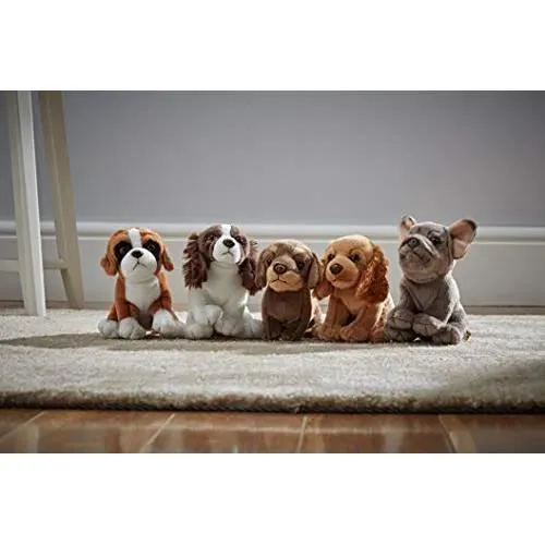 Peluche Living Nature - Chiot bouledogue français en peluche (16 cm) AN437-1