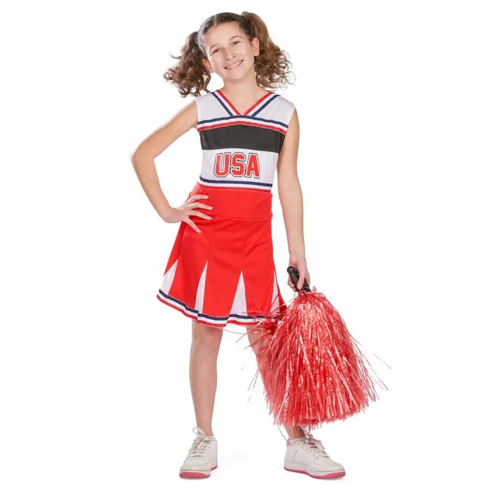 Déguisement Fille - Pom Pom Girl USA - Rouge - Sport - Enfant-2