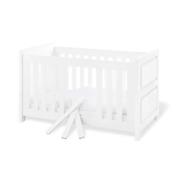 Lit bébé et table à langer Pinolino Milk XL - Blanc - MDF laqué mat-0