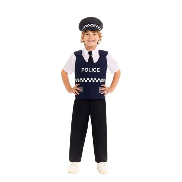 Partilandia Déguisement gilet de police pour garçon (7-9 ans)-0