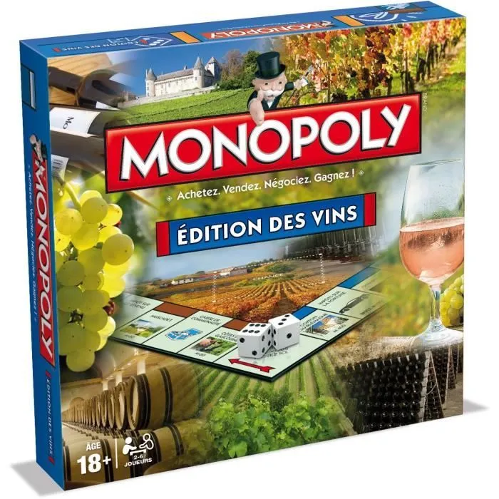 MONOPOLY Editions des vins, Jeu de societé, Version française-0