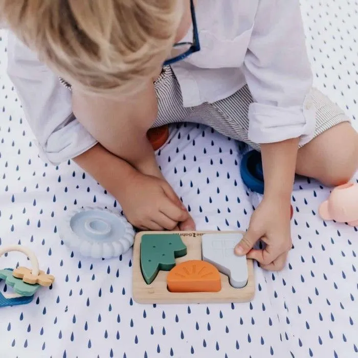 Arthur Le Puzzle - Jouet 1er age - Silicone et Bois - Louise et Gabriel-1