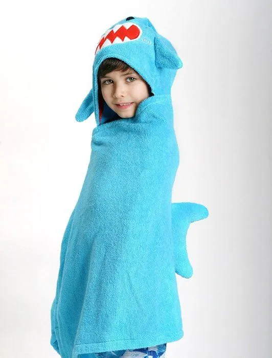 Zoocchini - Serviette de bain enfant - Sherman le requin - ELEMENTS FOR KIDS-2
