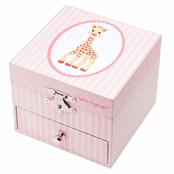 Trousselier - Boite à Musique Sophie La Girafe Rose-1