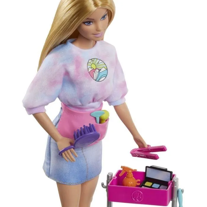 Barbie - Coffret Barbie Malibu Styliste - Poupée Mannequin - 3 ans et + - BARBIE - HNK95 - POUPEE MANNEQUIN BARBIE-5