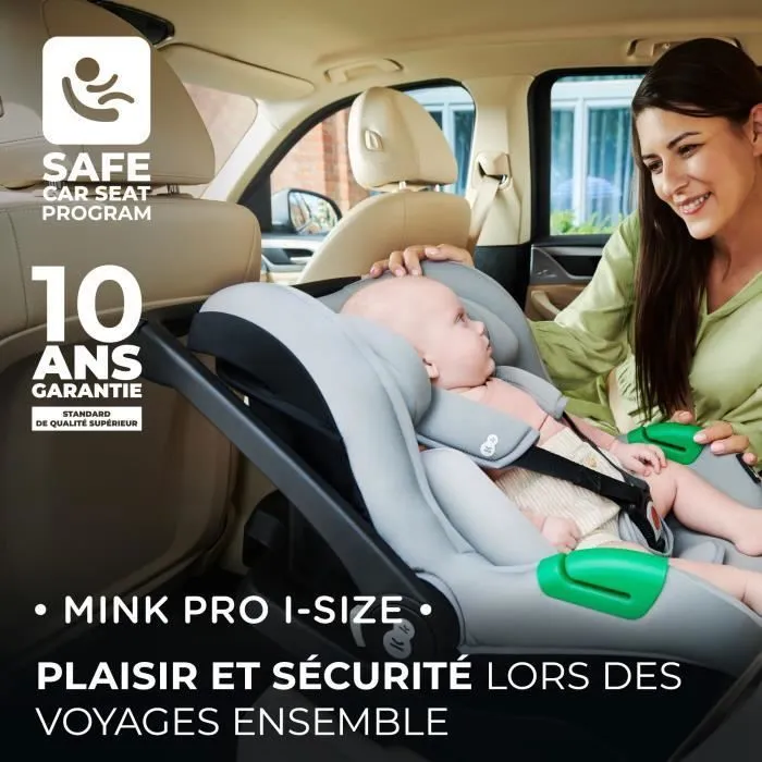 Poussette 3 en 1 Combinée - KINDERKRAFT NEWLY - avec Siège auto I-size - Système de voyage - Légère 7,5 kg - Plie - Gris-3