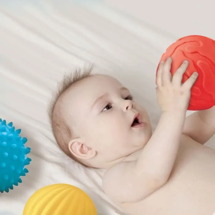 LUDI - Coffret de 3 balles sensorielles souples et faciles à agripper pour bébé dès 6 mois-1