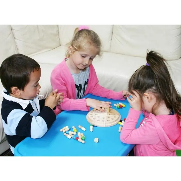 Jeux de mémoire en Bois pour Enfants et Adultes - Jeux de société familiaux pour Enfants et Adultes - Jeux de logique en Bois pour 3-2