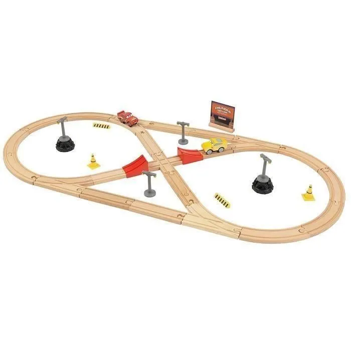 Jouet de construction - KIDKRAFT - Coffret Construction Circuit - 57 pièces - 5m de circuit - rampes de saut-0