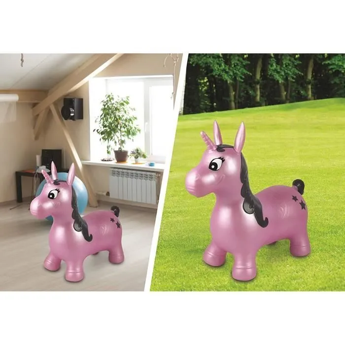LEXIBOOK - Licorne Sauteuse Gonflable Rose - 3 ans et +-3