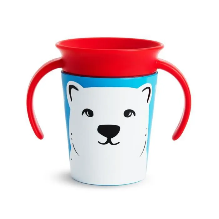 Tasse d'apprentissage Miracle 360° - MUNCHKIN - Ours polaire - Bleu - Enfant - 6 mois - Plastique-0