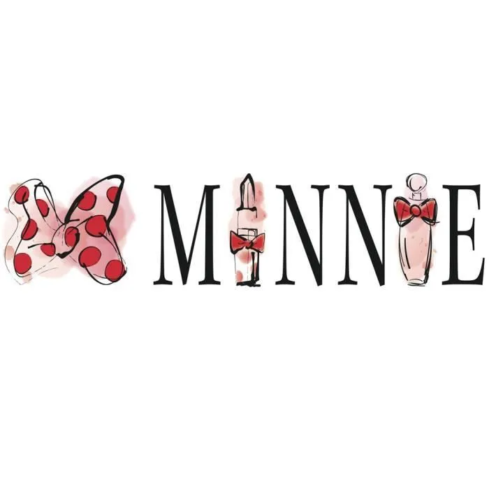 Stickers muraux Minnie Mouse Graphic Disney - ROOM MATES - Rose - Pour chambre de fille-1