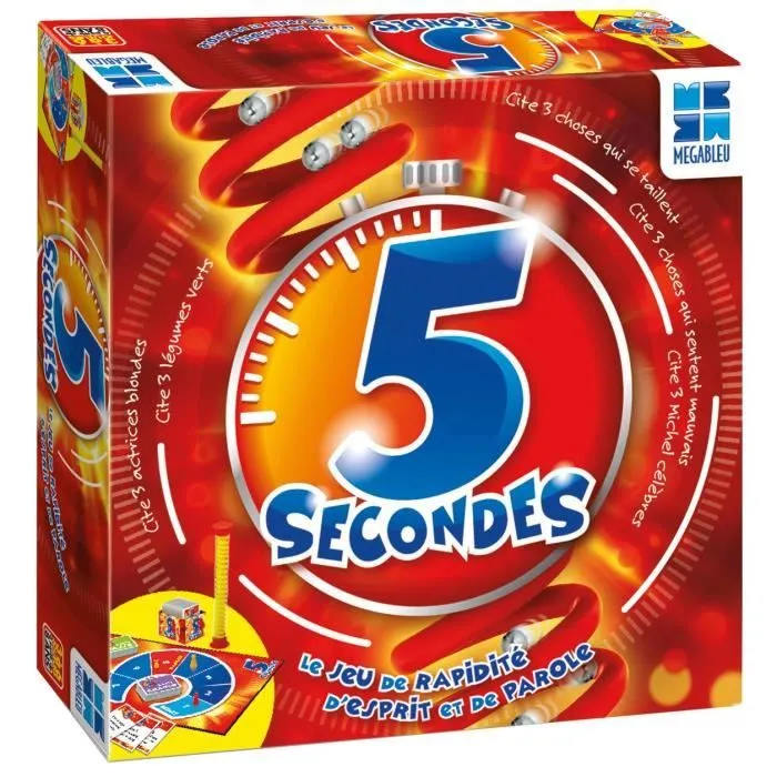 5 Secondes Chrono - Jeu de société - Jeu de questions réponses - MEGABLEU-1