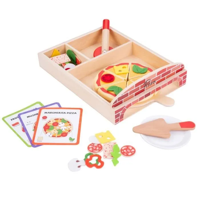 Ensemble Pizza Gourmet - Non spécifié - 20 Pièces - Bois - Accessoires Inclus - +3 ans-0