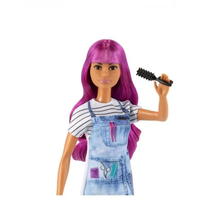 Poupée Barbie Stylist dans un salon de coiffure - BARBIE - Bleu et violet - Fille - 8 ans - Préférable-1