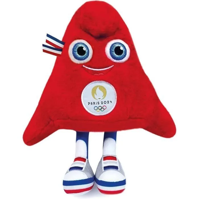 Peluche Mascotte Paris 2024 Phryge - Doudou et Compagnie - J02408 - 23 cm - Blanc - Enfant - Mixte-0