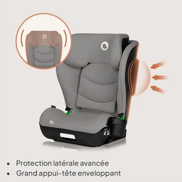 Siège-auto 100-150cm LIONELO Neal i-Size - ISOFIX - Porte-gobelet - Assise large - Inclinable - Groupe 2/3 - Gris-3