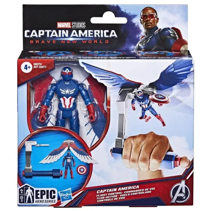 Figurine Captain America Commandes de vol, Marvel Epic Hero Series Captain America: Brave New World, dès 4 ans-7