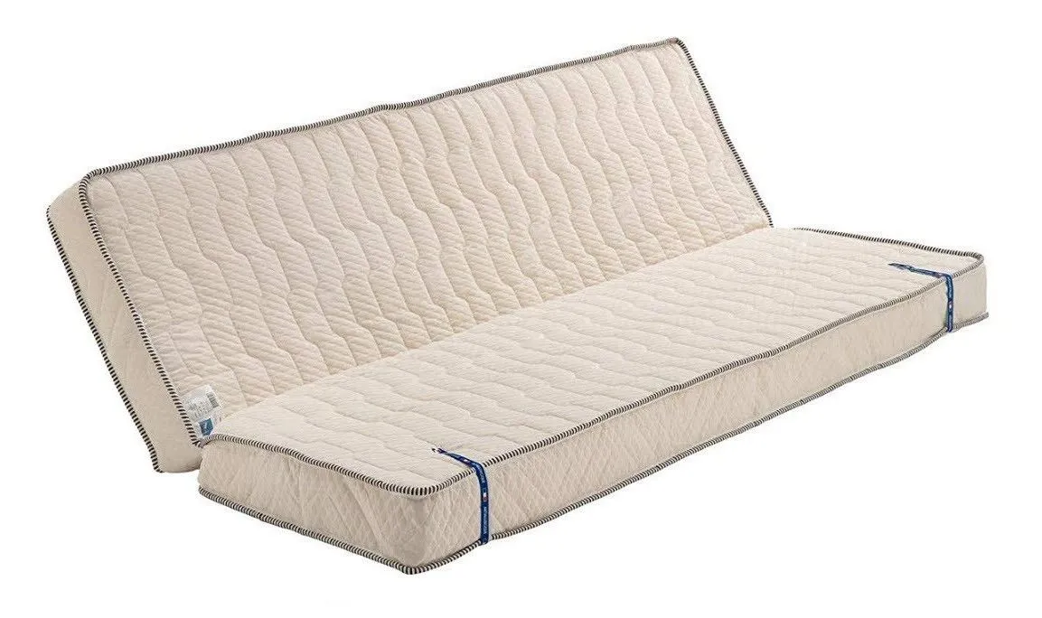 Literie -Matelas Très Ferme Pour Clic Clac + Alèse 130x190 x 10 cm - Dim Assise 60 cm - Déhoussable Housse Lavable - 5 zones de Conf-0